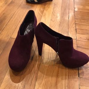 Suede Marc Fisher platform booties. NEVER WORN